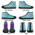 Axikronz 8T7 High Top Canvas feat Turquoise Mix Script | Hip - Hop Streetwear Shoes - Stykonz Graffiti Streetwear